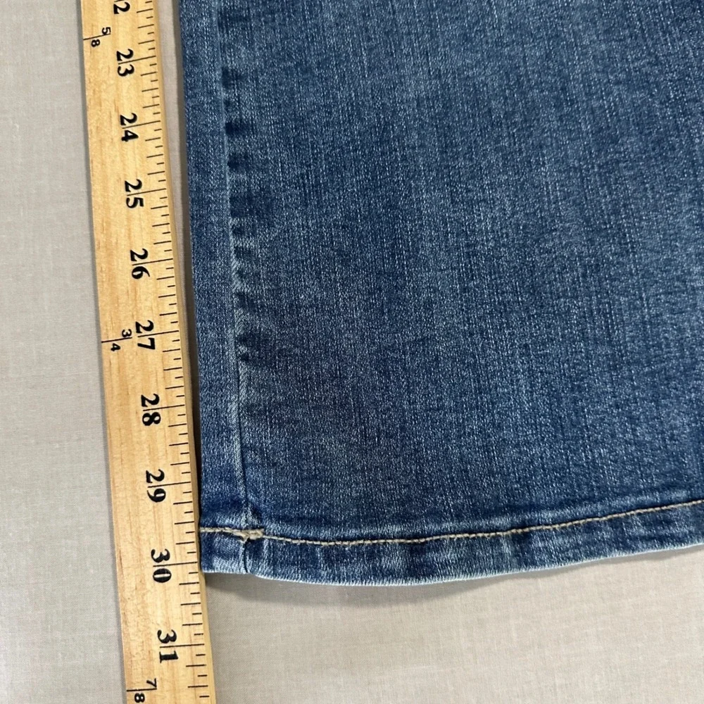 Liz Claiborne Women's 6 Wide Leg Jeans Blue Parkside Wash High Rise Stretch NEW